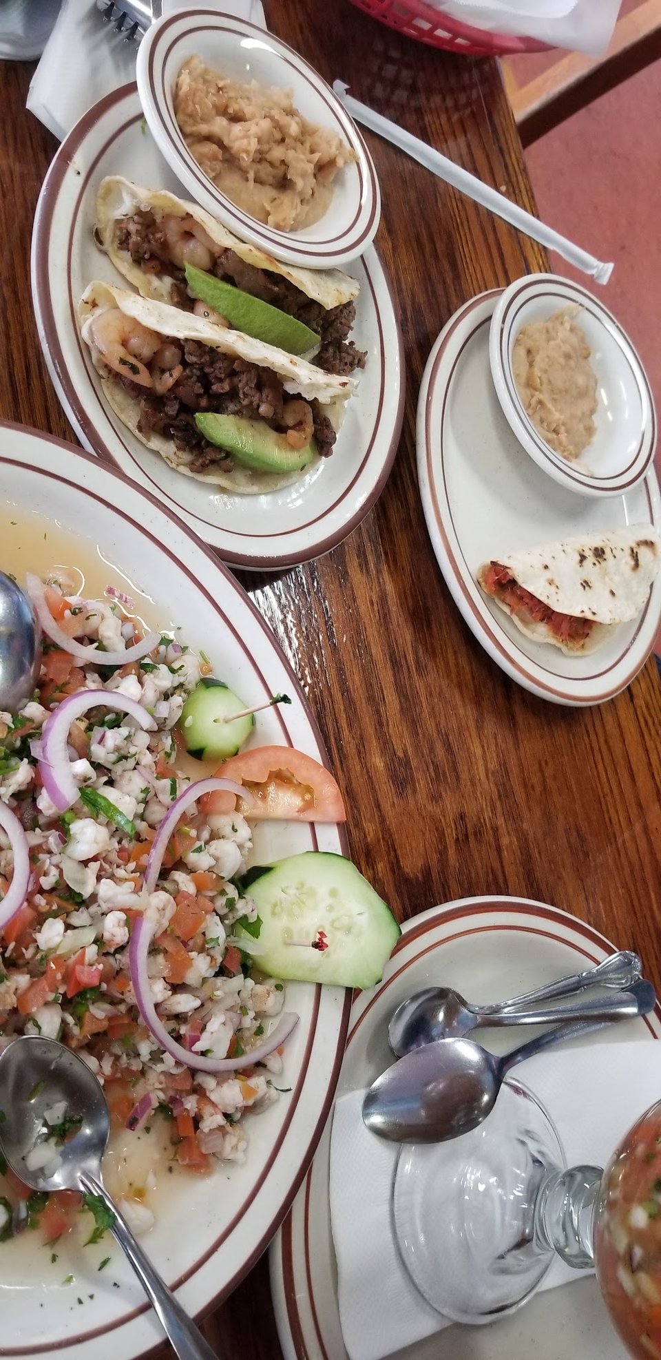 Ceviche and Yellowfin Tuna Taco